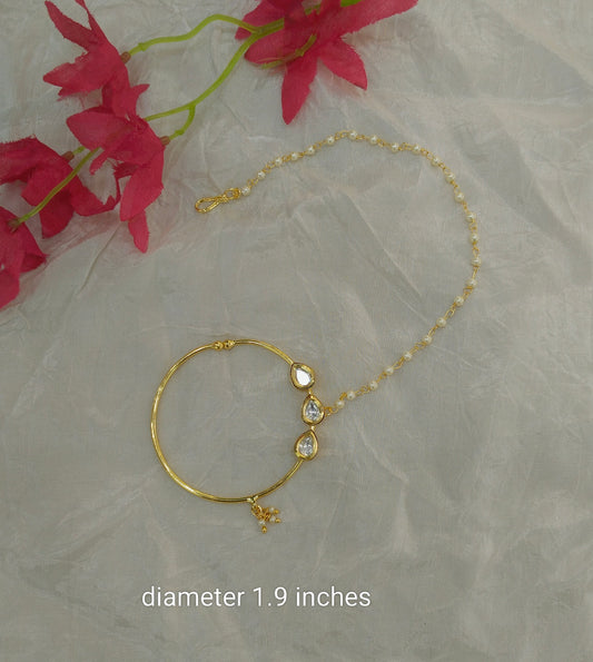Nose ring bridal nathini for non pierced nose