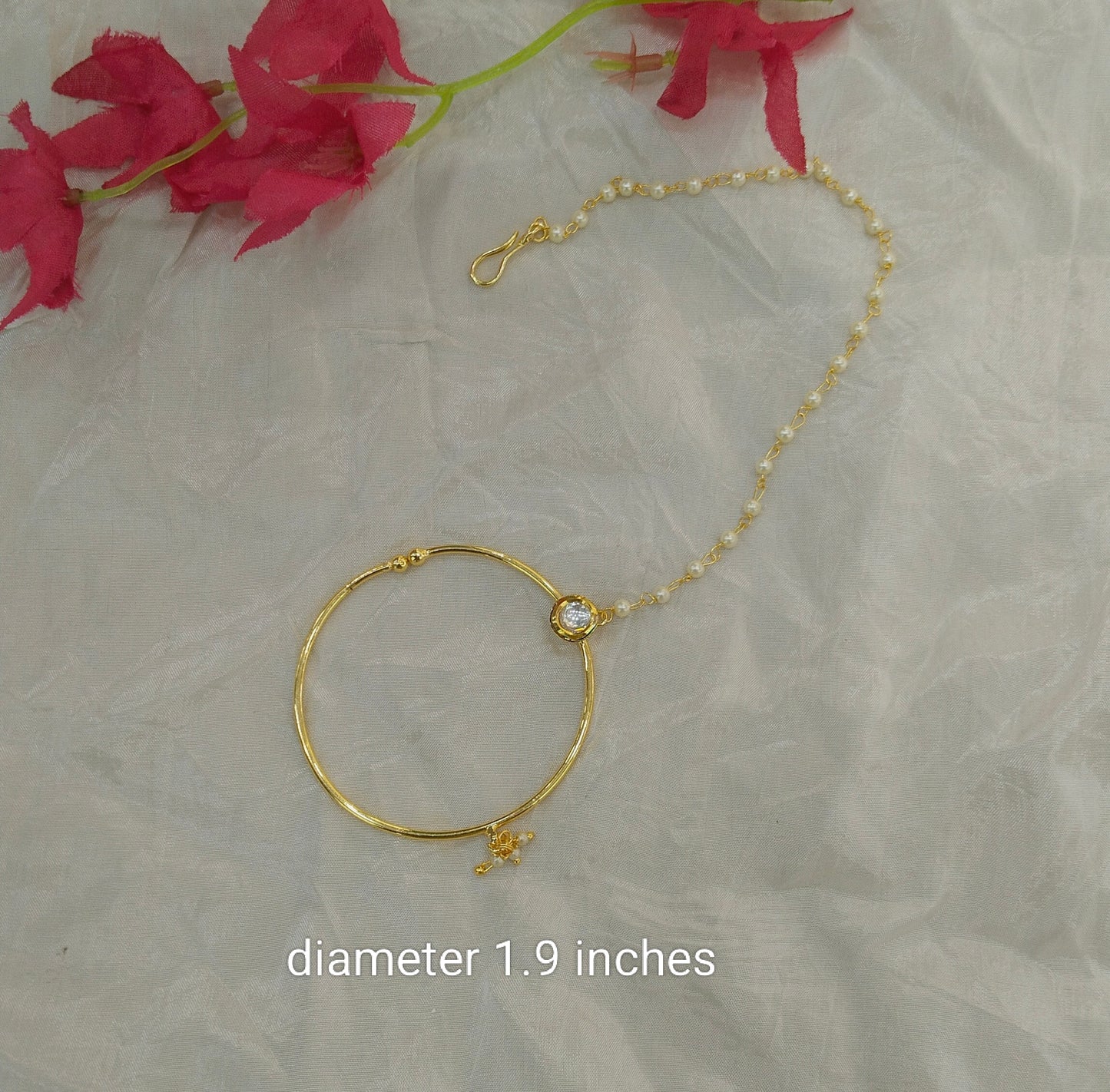 Nose ring bridal nathini for non pierced nose