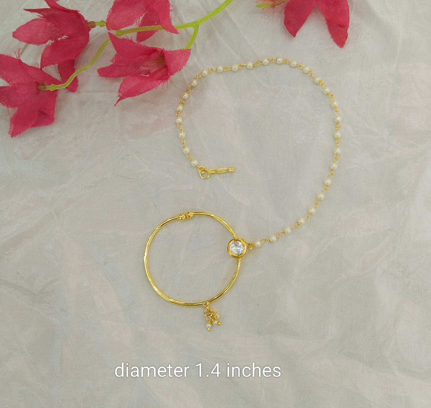 Nose ring bridal nathini for non pierced nose