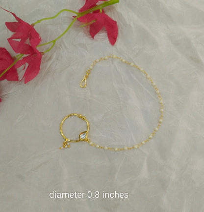 Nose ring bridal nathini for non pierced nose