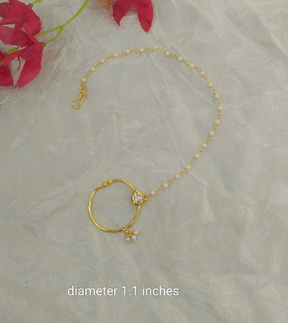 Nose ring bridal nathini for non pierced nose