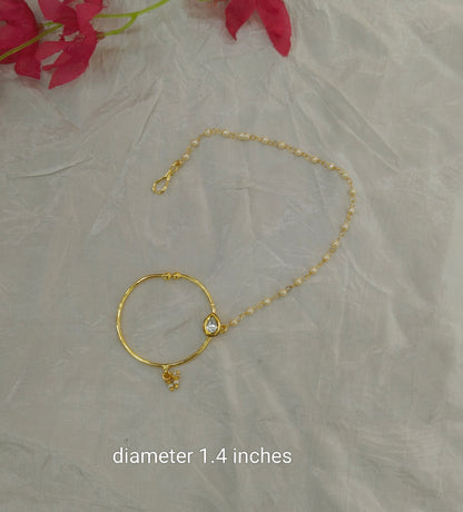 Nose ring bridal nathini for non pierced nose