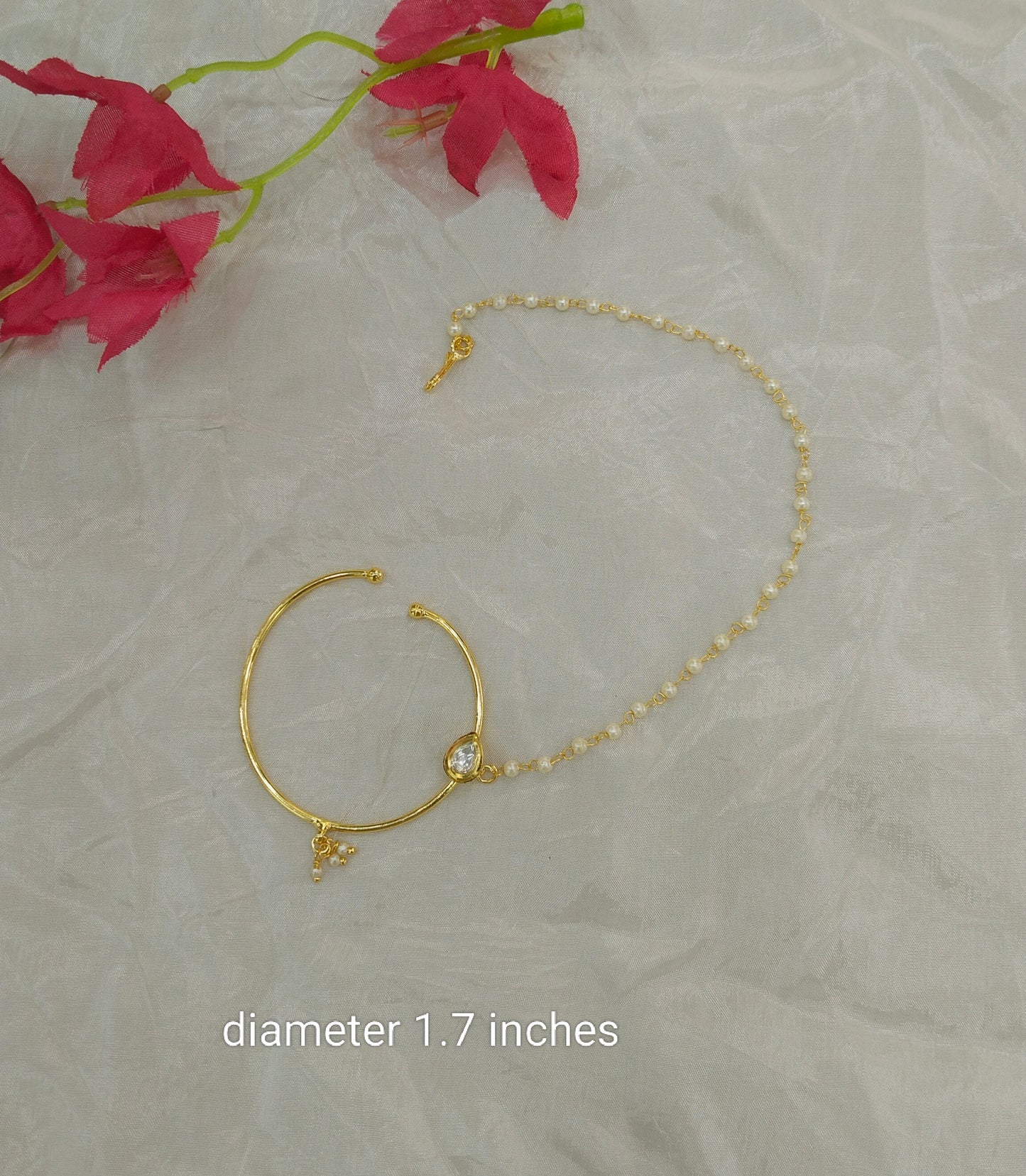 Nose ring bridal nathini for non pierced nose