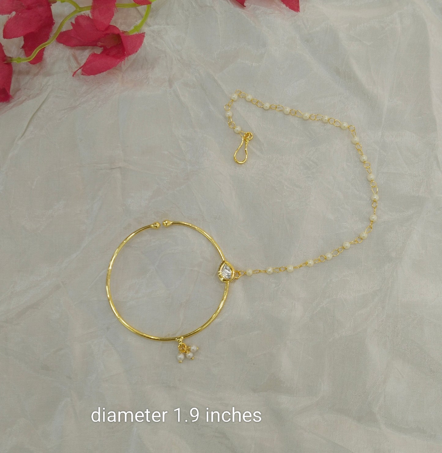 Nose ring bridal nathini for non pierced nose
