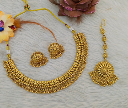 Gold Polki Necklace Jewellery Adya Set