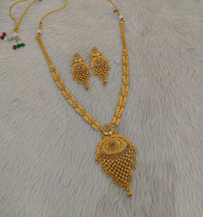 Gold Polki Long Rani Haar Necklace Anaya Jewellery Set
