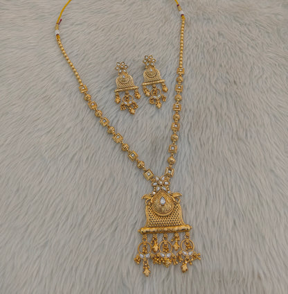 Gold Polki Long Rani Haar Necklace Anaya Jewellery Set