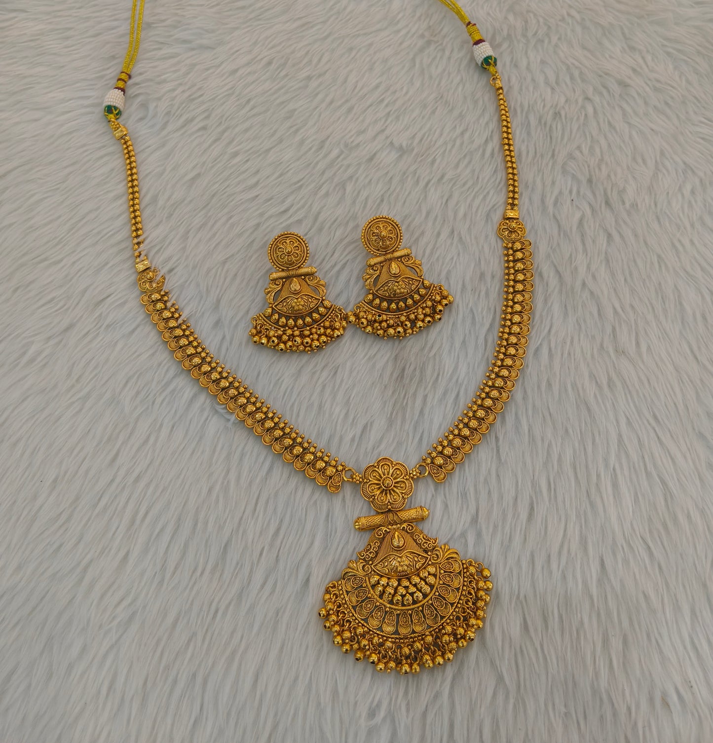 Gold Polki Long Rani Haar Necklace Anaya Jewellery Set