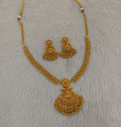 Gold Polki Long Rani Haar Necklace Anaya Jewellery Set