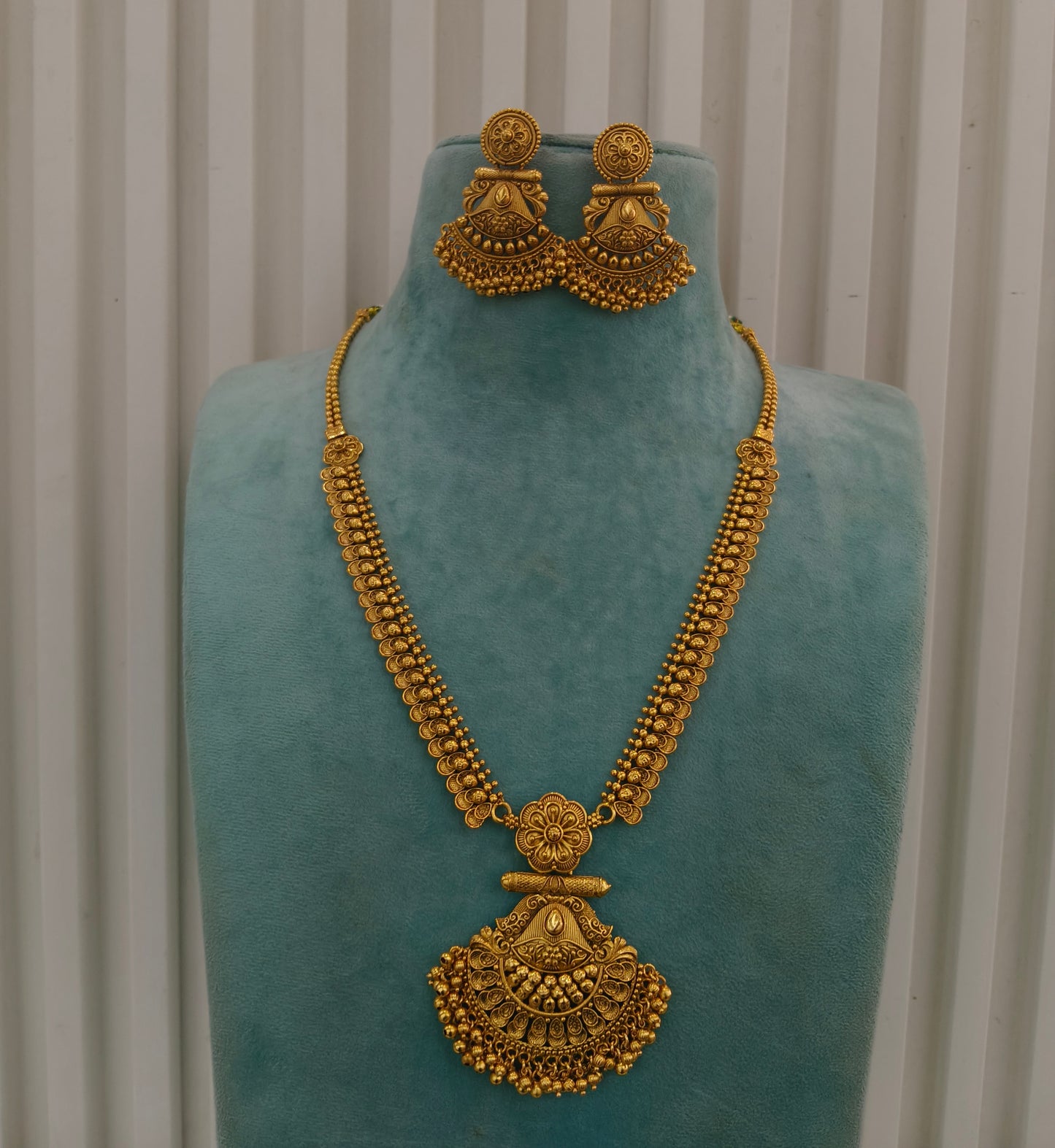 Gold Polki Long Rani Haar Necklace Anaya Jewellery Set