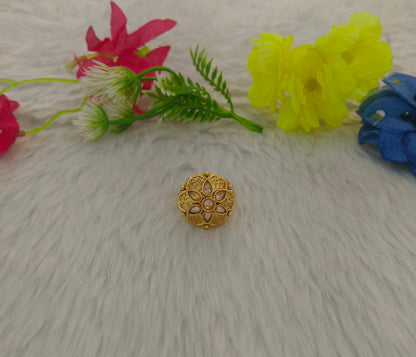 Gold Cocktail Vena Finger Rings
