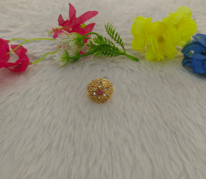 Gold Cocktail Vena Finger Rings