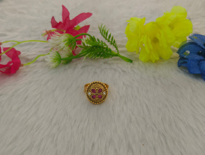 Gold Cocktail Vena Finger Rings