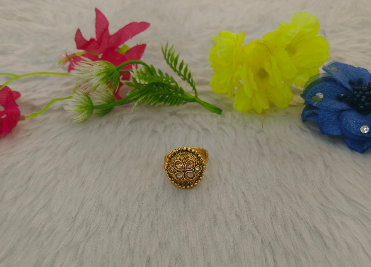 Gold Cocktail Vena Finger Rings