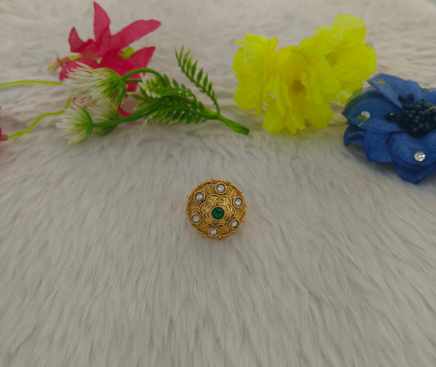 Gold Cocktail Vena Finger Rings
