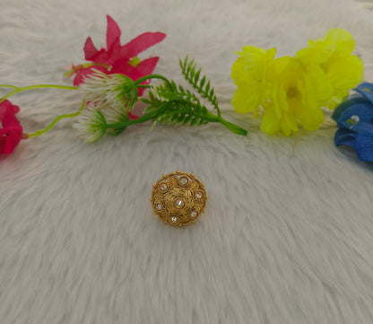 Gold Cocktail Vena Finger Rings