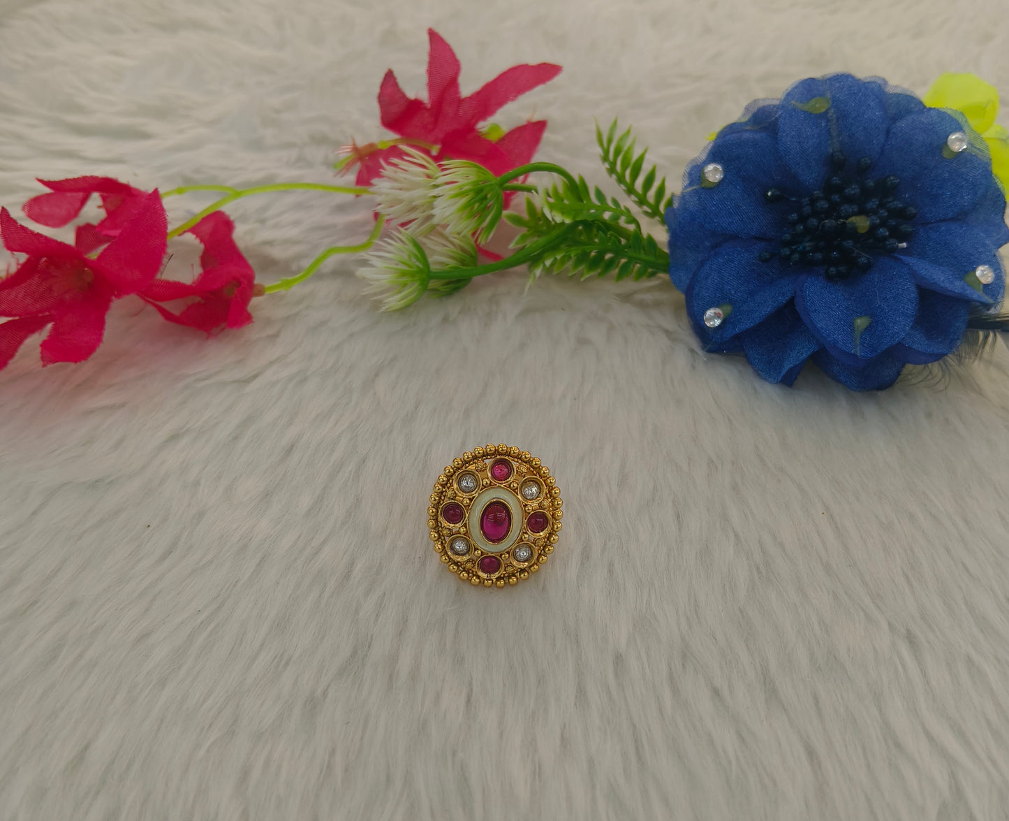 Gold Cocktail Vena Finger Rings