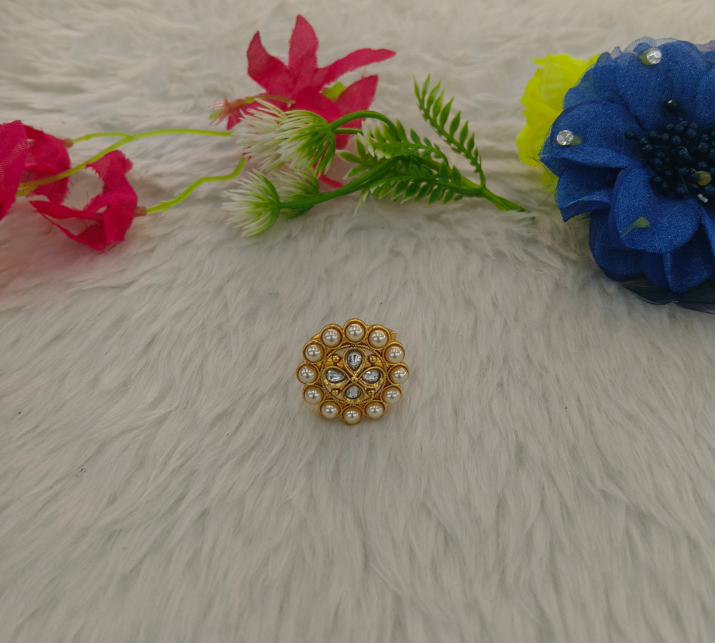 Gold Cocktail Vena Finger Rings