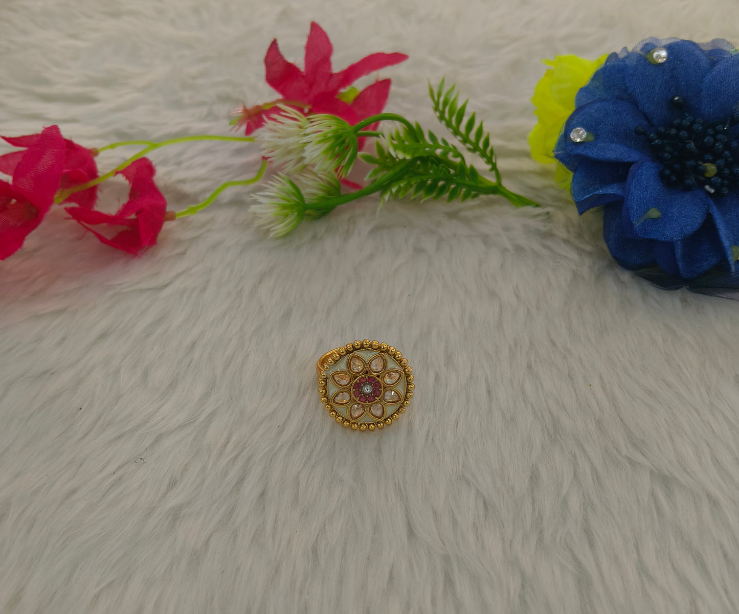 Gold Cocktail Vena Finger Rings