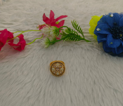 Gold Cocktail Vena Finger Rings