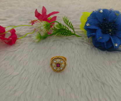Gold Cocktail Vena Finger Rings