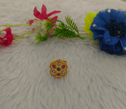 Gold Cocktail Vena Finger Rings