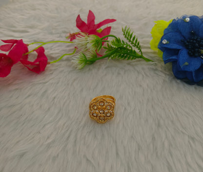 Gold Cocktail Vena Finger Rings