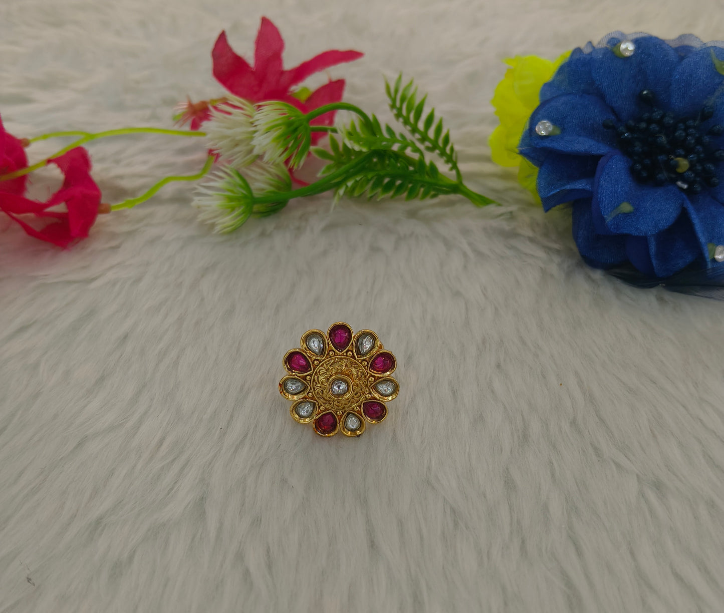 Gold Cocktail Vena Finger Rings
