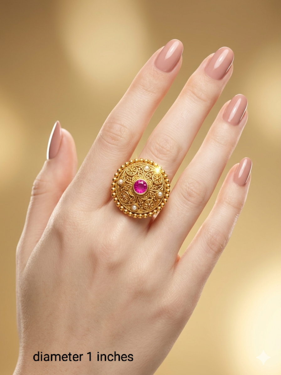 Gold Cocktail Vena Finger Rings
