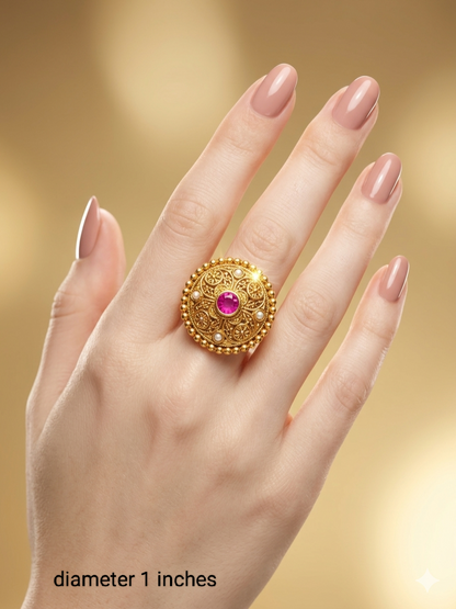 Gold Cocktail Vena Finger Rings