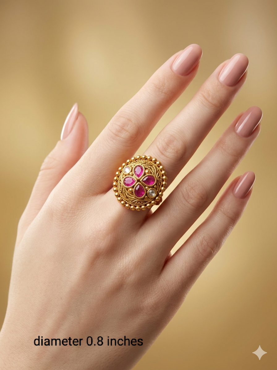 Gold Cocktail Vena Finger Rings