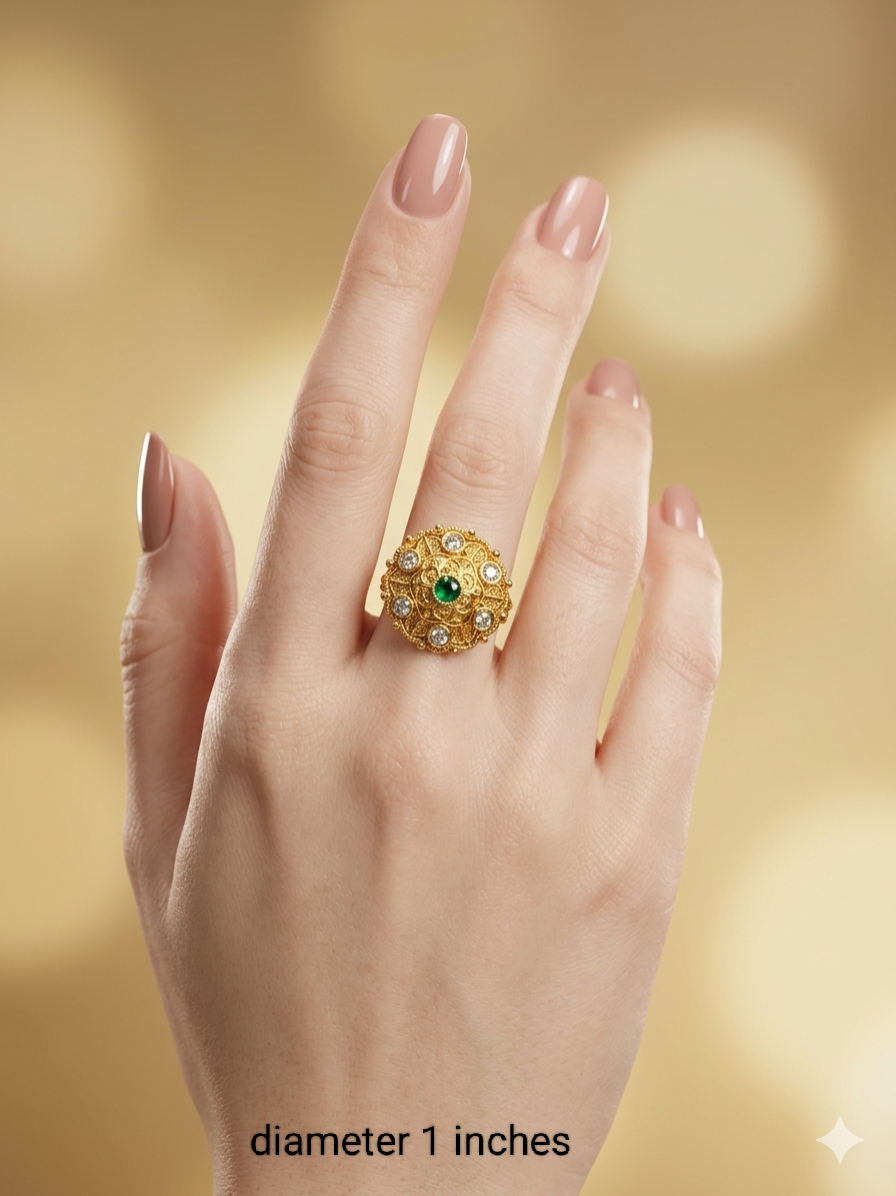Gold Cocktail Vena Finger Rings