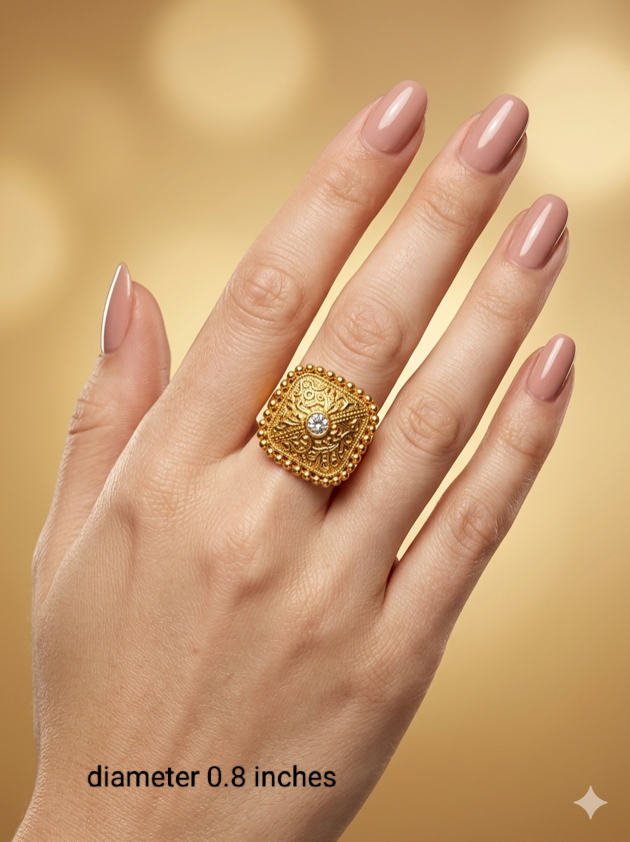 Gold Cocktail Vena Finger Rings