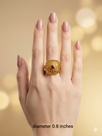 Gold Cocktail Vena Finger Rings