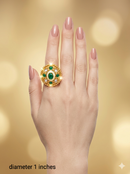 Gold Cocktail Vena Finger Rings