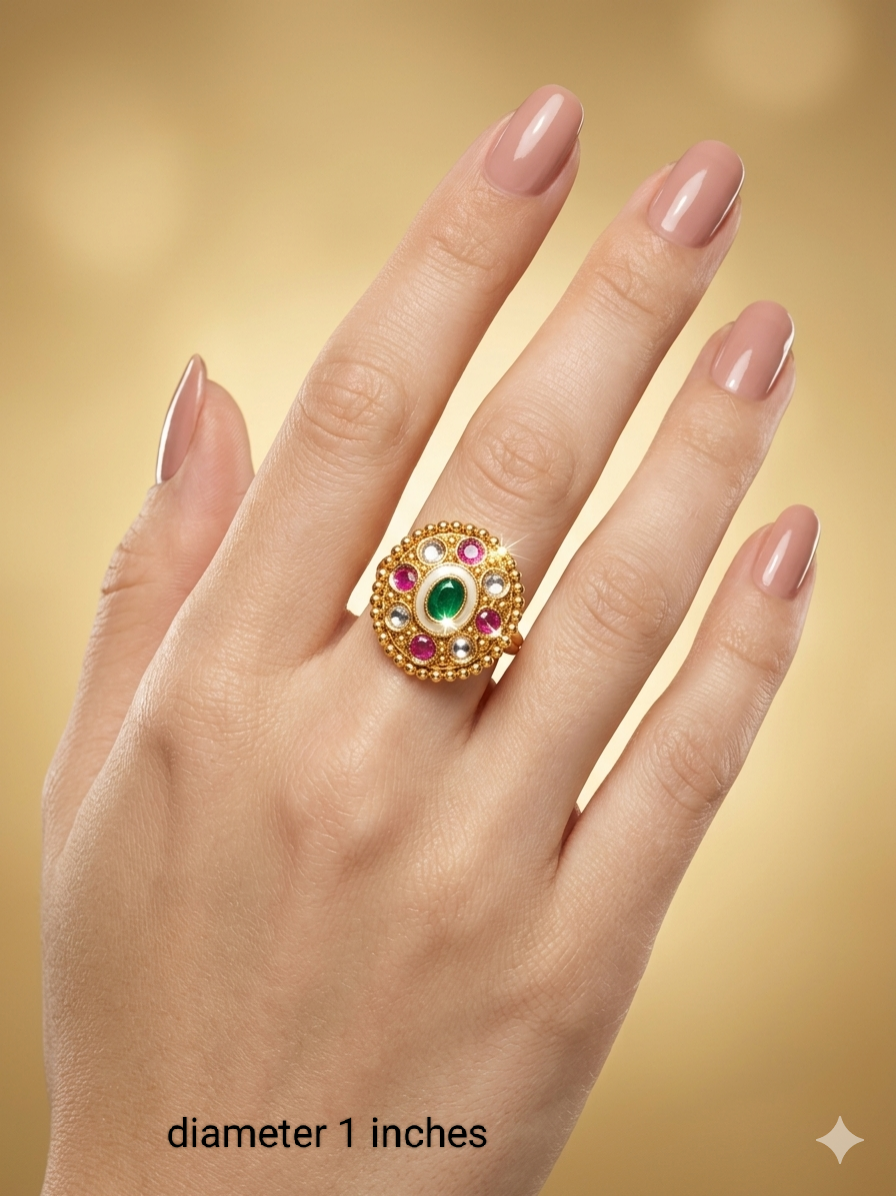 Gold Cocktail Vena Finger Rings