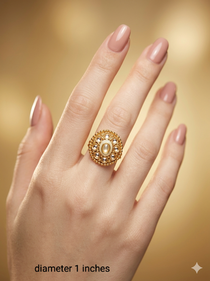 Gold Cocktail Vena Finger Rings