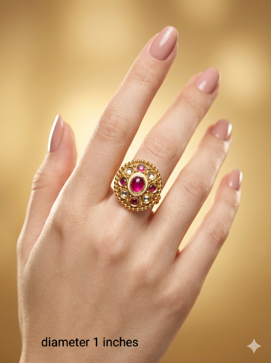Gold Cocktail Vena Finger Rings