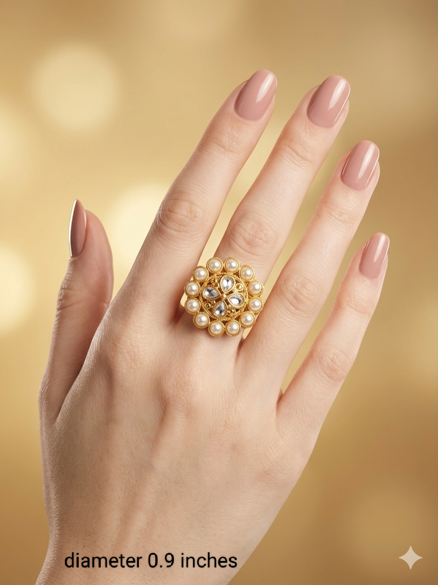 Gold Cocktail Vena Finger Rings