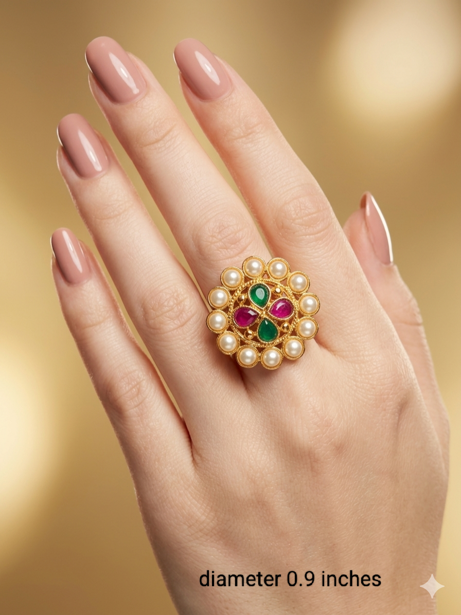 Gold Cocktail Vena Finger Rings