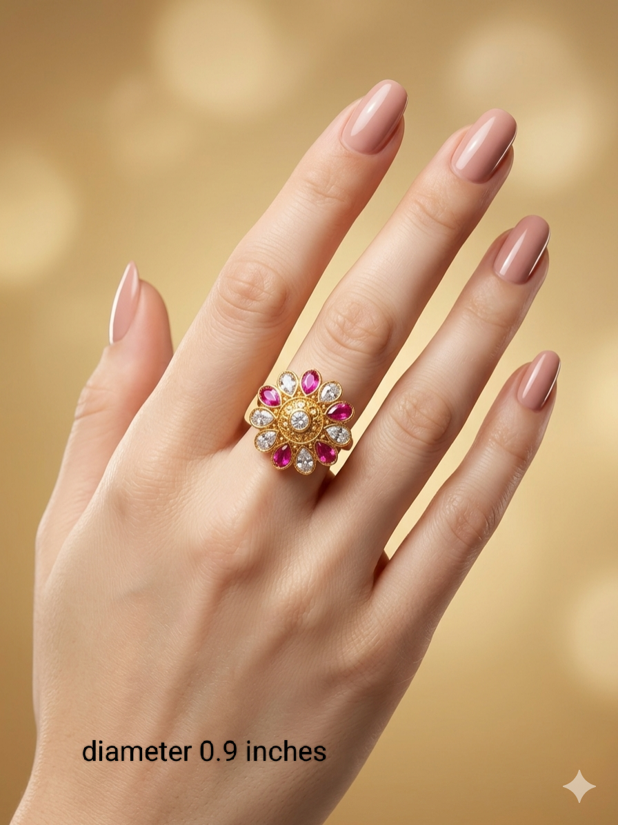 Gold Cocktail Vena Finger Rings