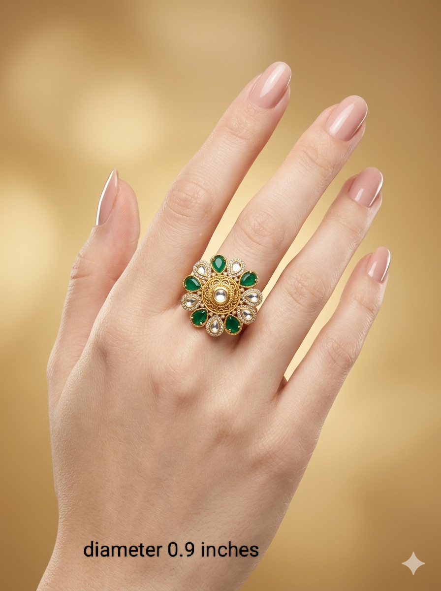 Gold Cocktail Vena Finger Rings