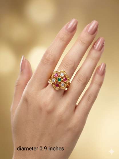 Gold Cocktail Vena Finger Rings
