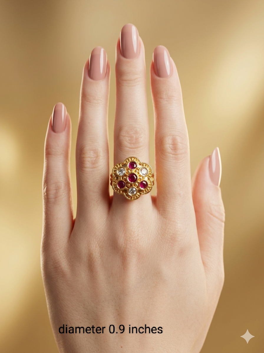 Gold Cocktail Vena Finger Rings