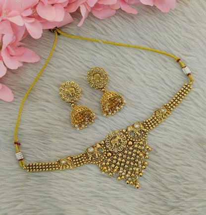 Gold Polki Choker Yuka Jewellery Polki Set