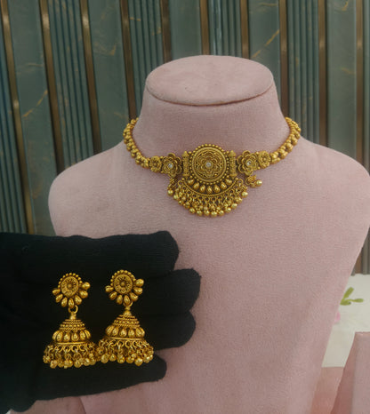 Gold Polki ChokerJewellery Litika Set