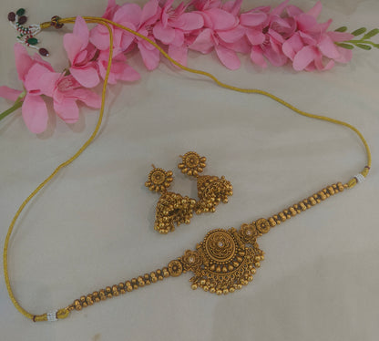 Gold Polki ChokerJewellery Litika Set