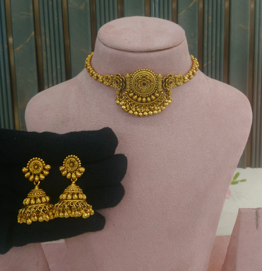Gold Polki ChokerJewellery Litika Set
