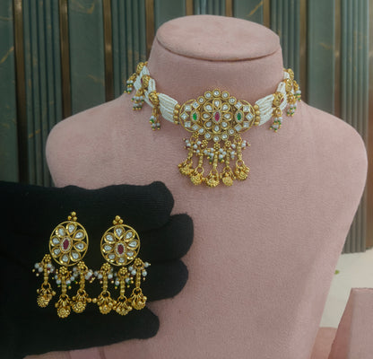 Gold Polki ChokerJewellery Litika Set