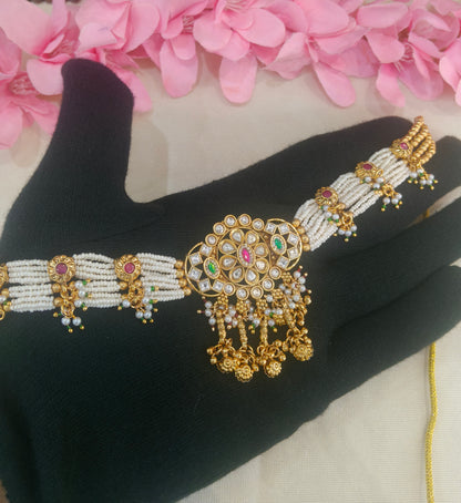 Gold Polki ChokerJewellery Litika Set